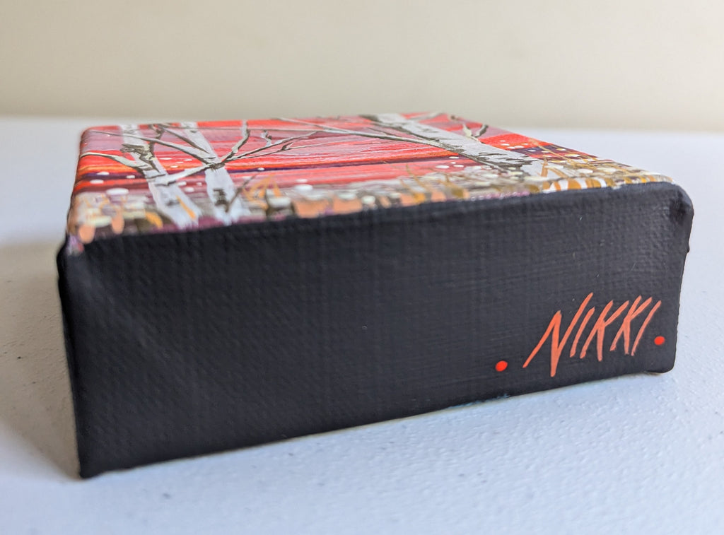 Birch Trees And A Golden Sky