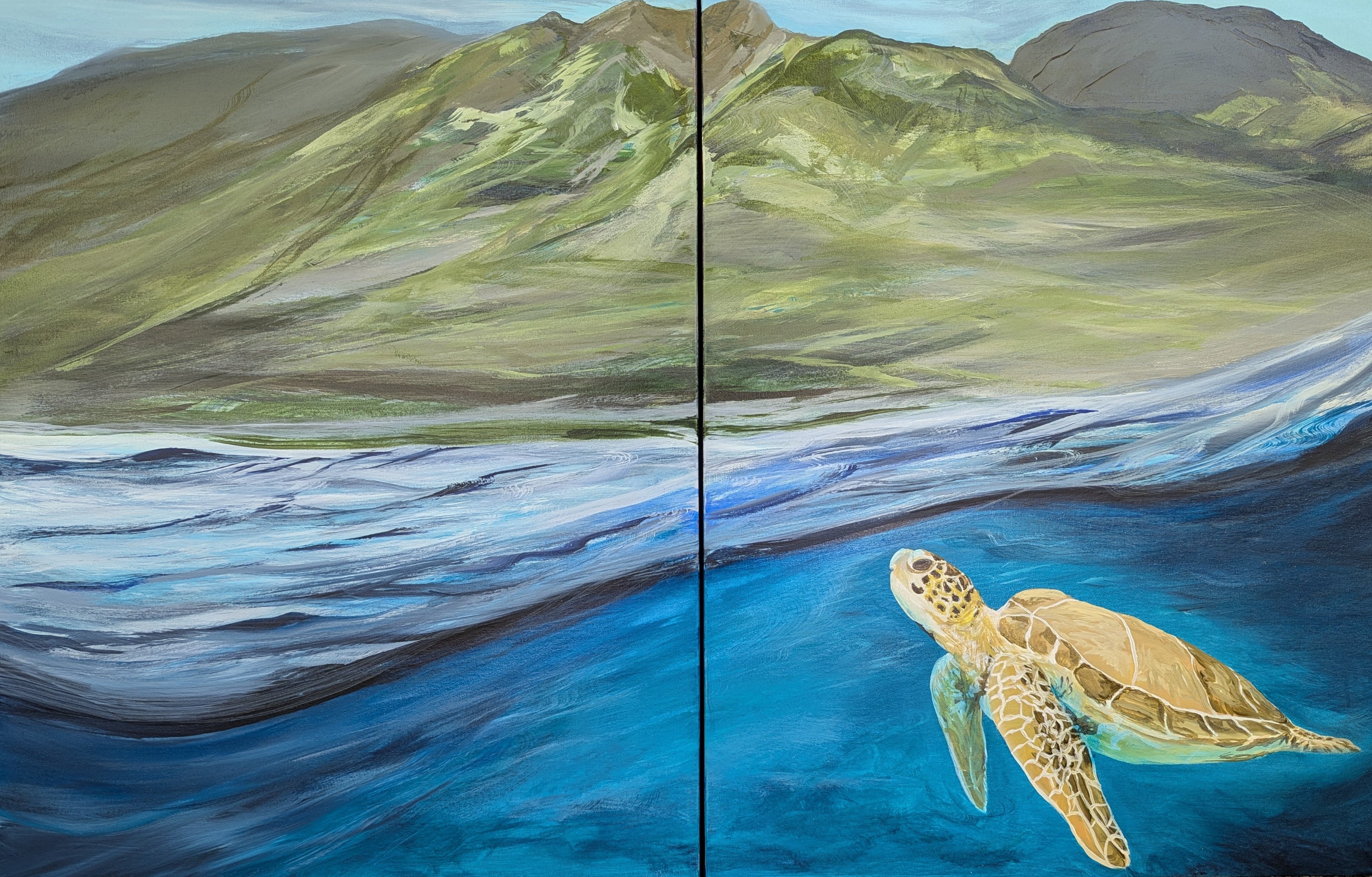 Spirit Animal 'The Turtle' Diptych